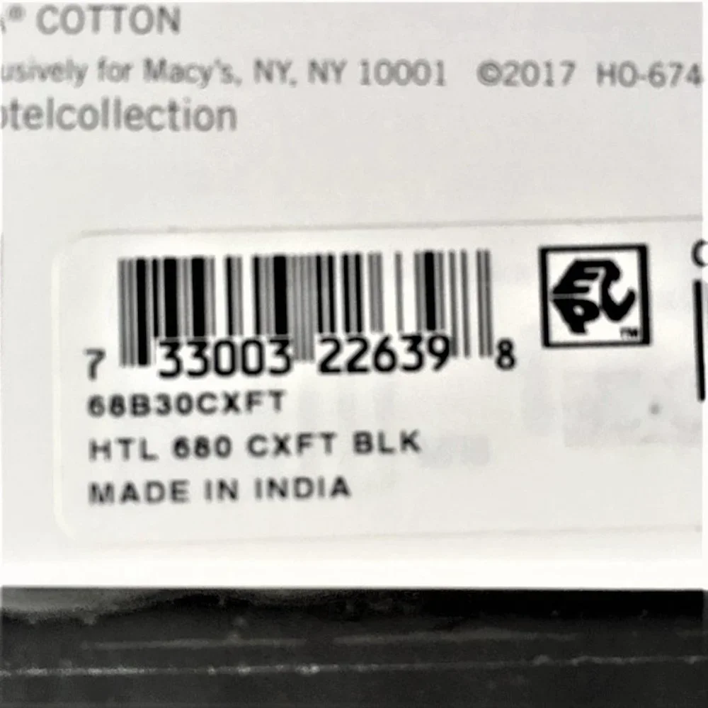 BLACK Hotel Collection 680 TC 100% Cotton CAL KING EXTRA DEEP Fitted Sheet (NEW)